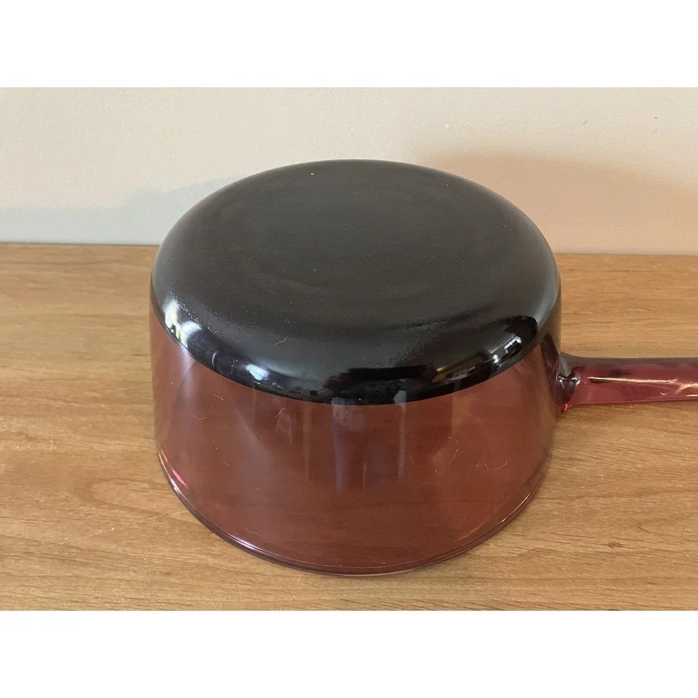Vision Pyrex Corning Cranberry Cookware 1.5L Nonstick SAUCE PAN POT With Lid